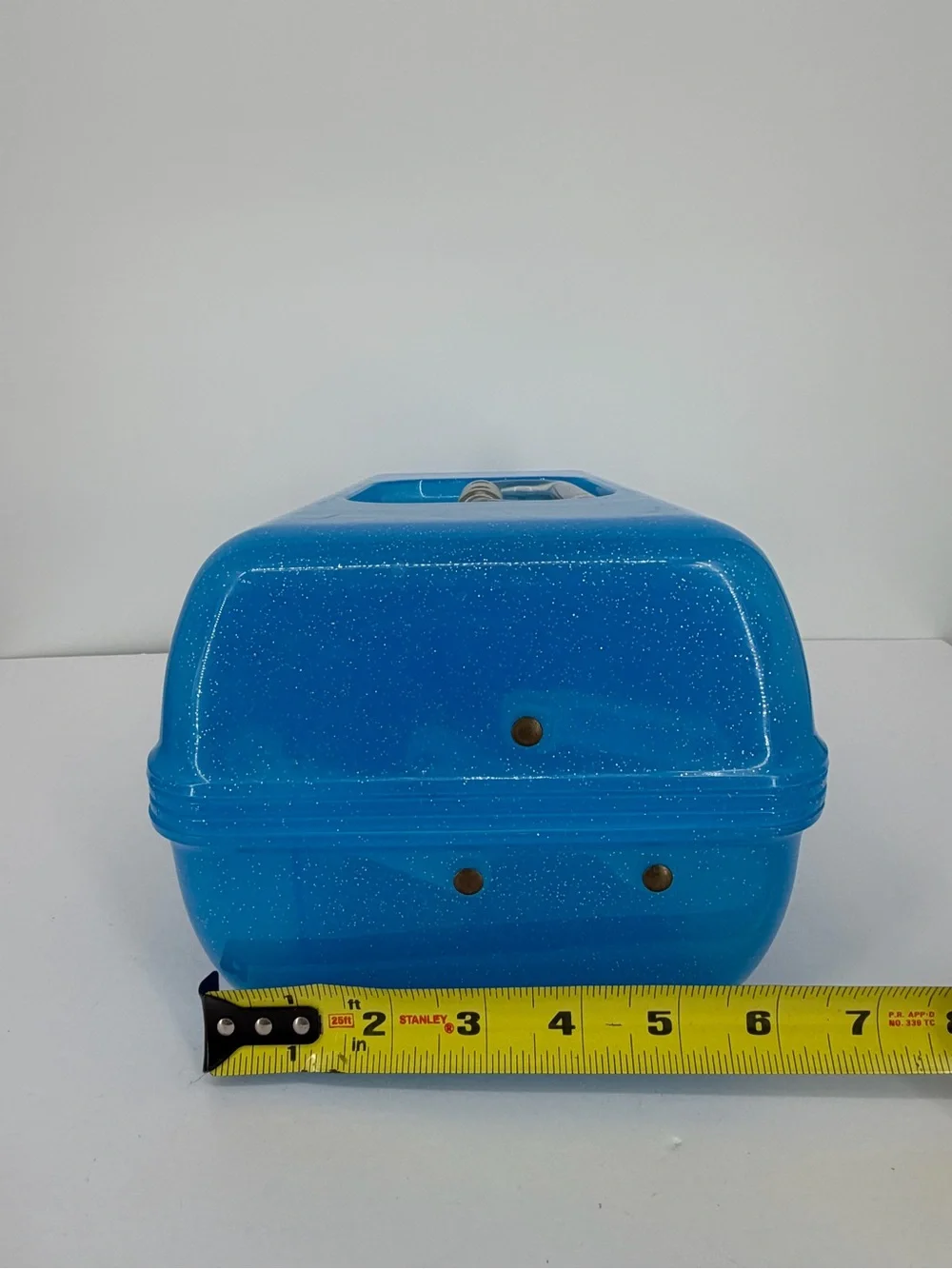 Caboodles Liquid Metallic 2622 Blue GLITTER Makeup Case Organizer Butterfly